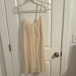 Cream Swim Coverup with Spaghetti Straps